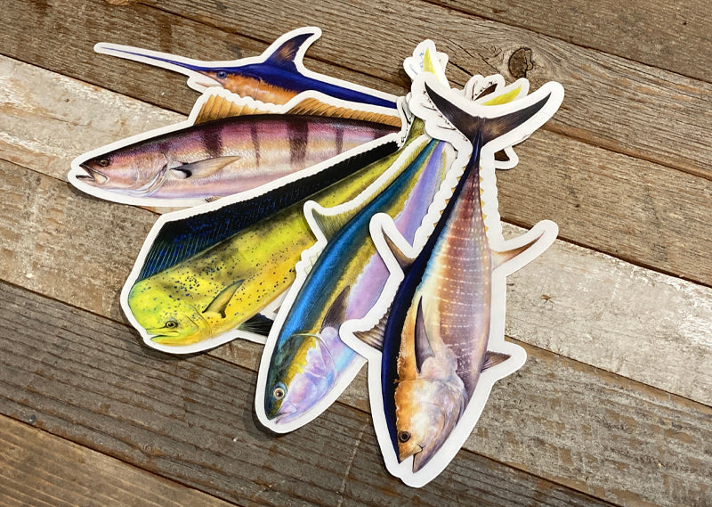 30% sale on offshore fish sticker 5 combo decal packs