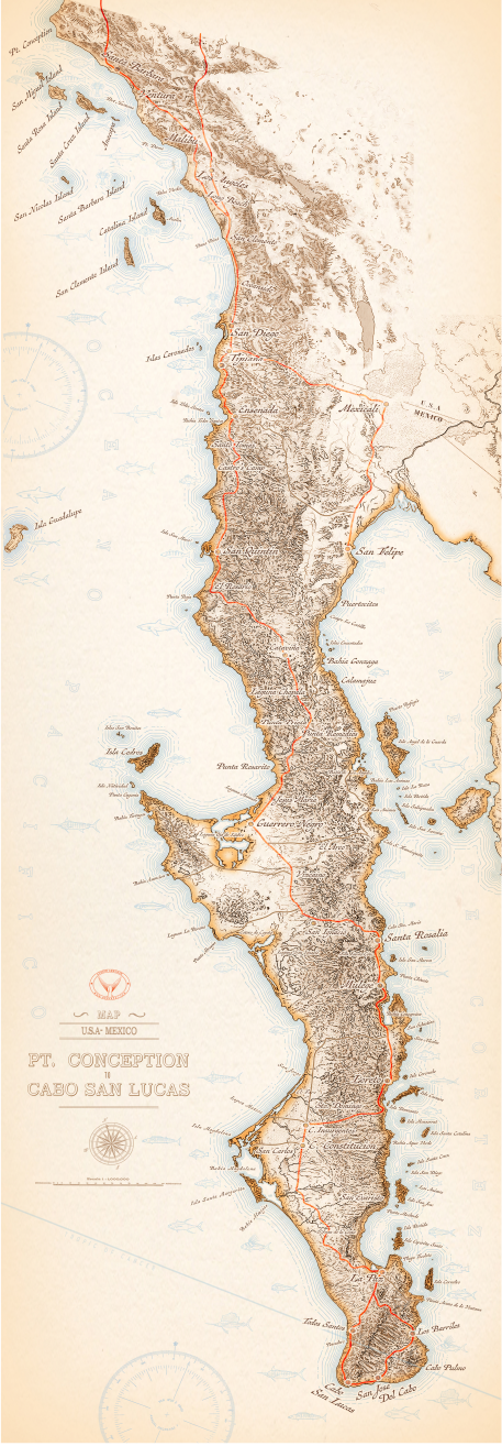 Bight to Baja California Nautical Chart